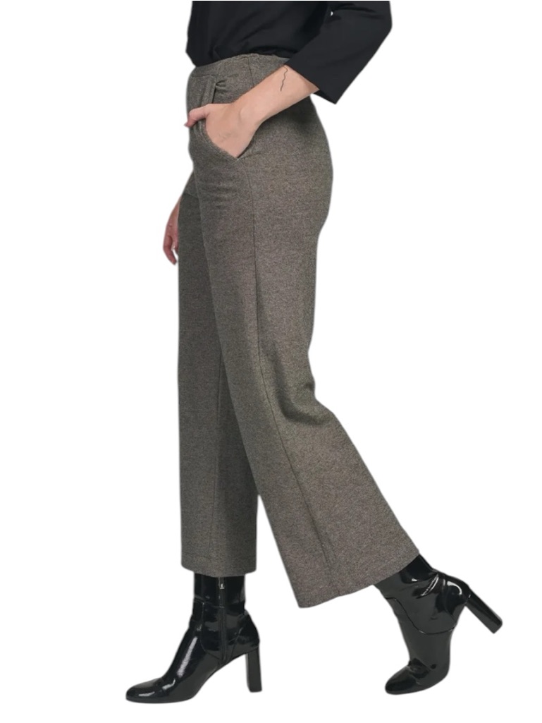 Alembika Essential Cropped Pants Fog Gray Wide Leg Pull-On Size 7 Us 18-20 Nwt — image 2 of 8